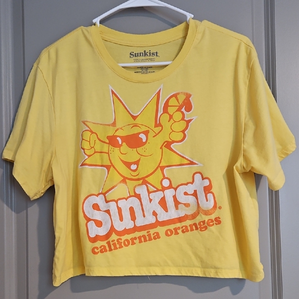 Sunkist Soda Bright California Summer Fruit Cute Crop Top